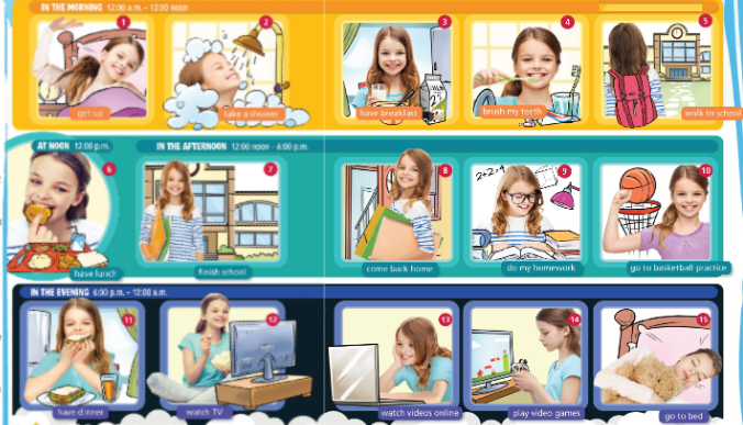 Unit opener - Unit 2 - Tiếng Anh 6 - Right on! 0 1