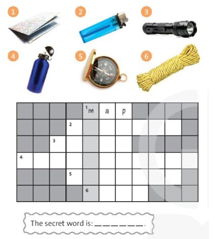 Vocabulary and Listening: Survival equipment - Unit 6: Survival - SBT Tiếng Anh 7 Friends Plus 0 2