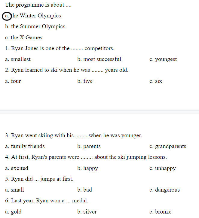 Vocabulary and Listening: X Games: Regular and irregular verbs - Unit 6 - SBT Tiếng Anh 6 - Friends Plus (Chân trời sáng tạo) 2 1