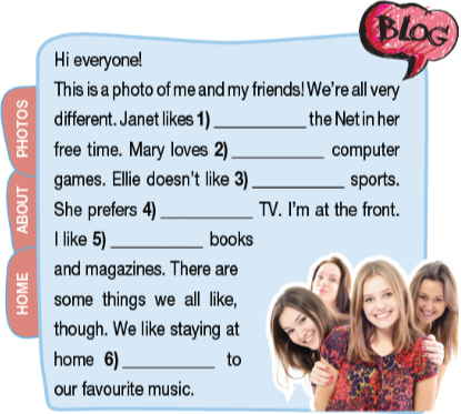 Vocabulary: Appearance & Free-time activities - Unit 1. My world - SBT Tiếng Anh 7 Right on! 2 1