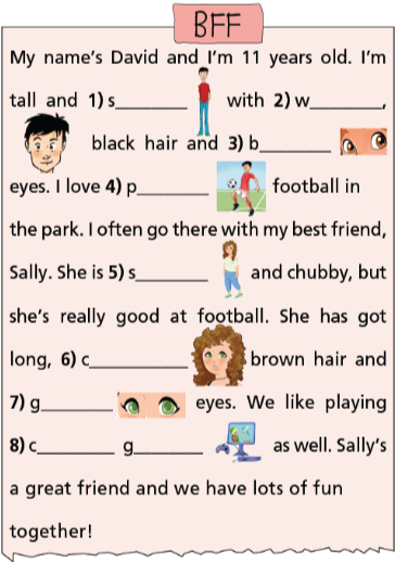 Vocabulary: Appearance & Free-time activities - Unit 1. My world - SBT Tiếng Anh 7 Right on! 3 1
