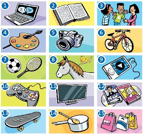 Vocabulary: Free time - Starter Unit Tiếng Anh 6 - Friends plus 0 1