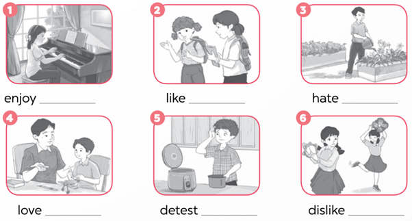 Vocabulary & Grammar - Unit 1. Leisure time - SBT Tiếng Anh 8 Global Success 4 1