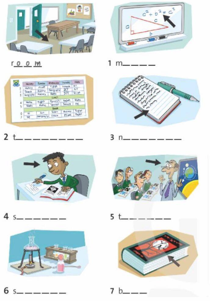 Vocabulary: School - Starter unit - SBT Tiếng Anh 7 Friends Plus 0 1