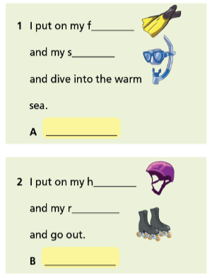Vocabulary: Sports/ Activities & Equipment - Unit 2. Fit for life - SBT Tiếng Anh 7 Right on! 3 1