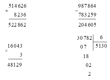 Đề kiểm tra giữa học kì 1 Toán 4 Cánh diều - Đề số 5 1 3