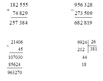 Đề kiểm tra học kì 1 Toán 4 Cánh diều - Đề số 6 1 2